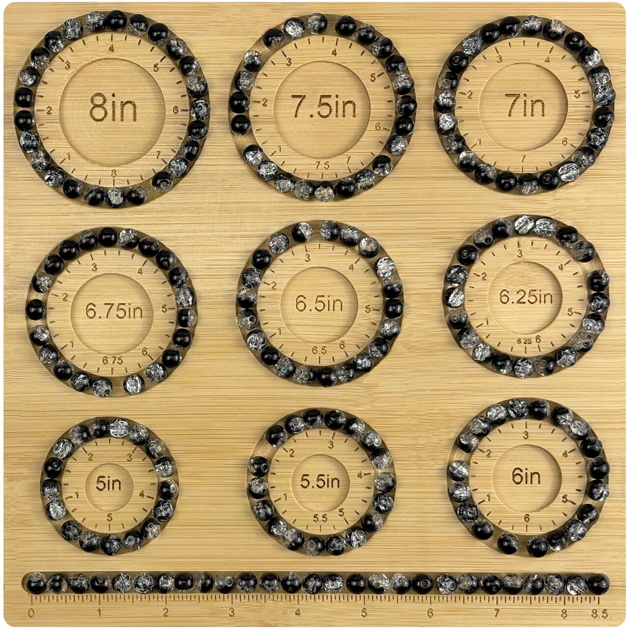 Bead Boards for Jewelry Making, Bamboo Beading Board for Jewelry Bracelet Making, Bracelet Bead Board, Bracelet Bead Board for Bracelet, Jewelry Making Supplies,Bracelet Tray 5"- 8"